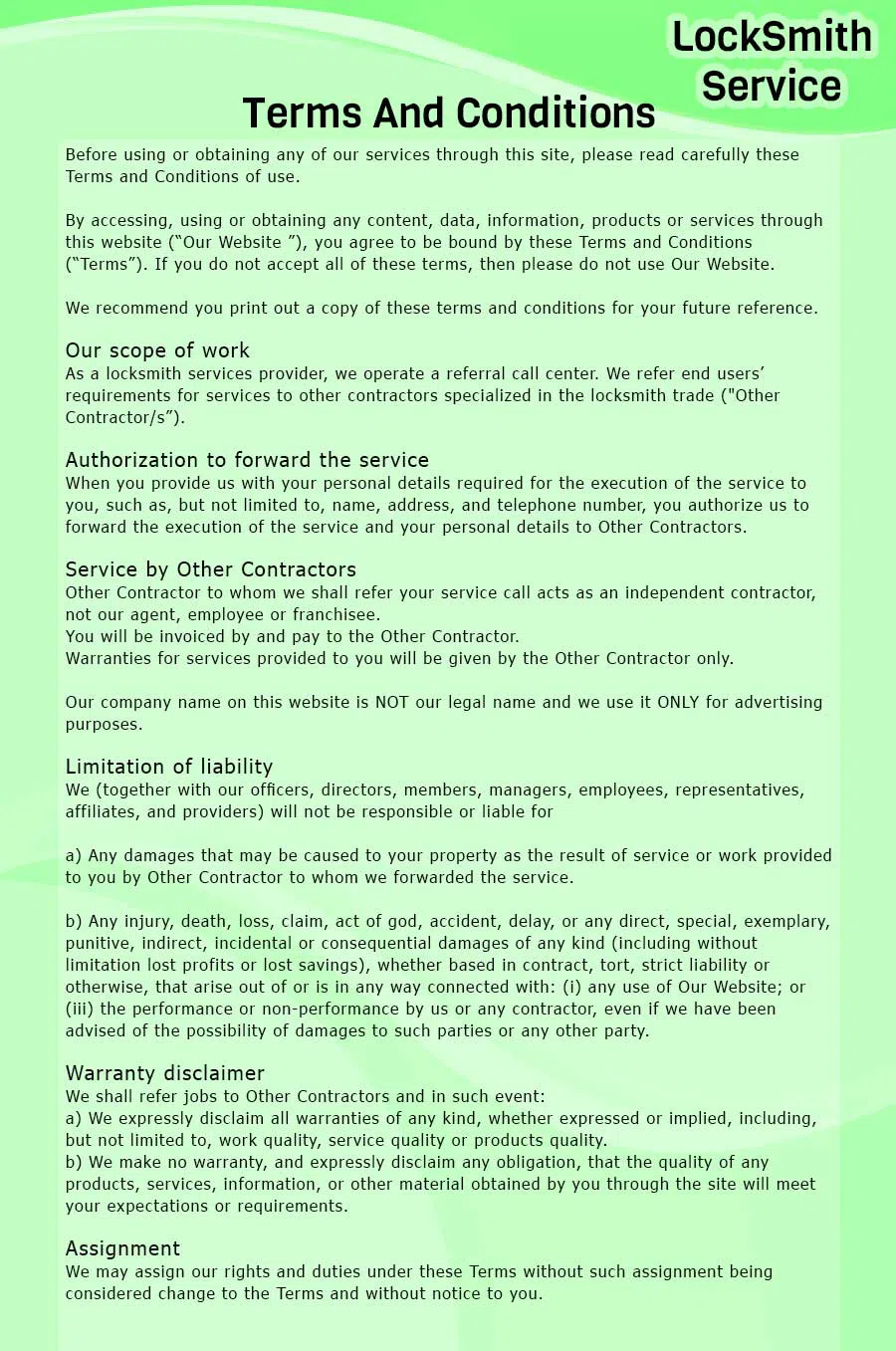 Bluff PA Locksmith Store, Bluff, PA 412-474-2022 - terms-ls